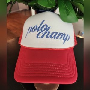 White and Red Trucker Hat